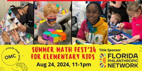 Summer Math Fest’24 For Elementary Kids 