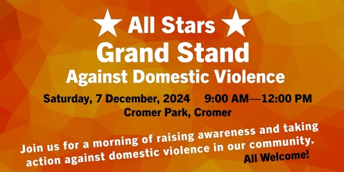 Local Legends Grand Stand Against Domestic Violence 