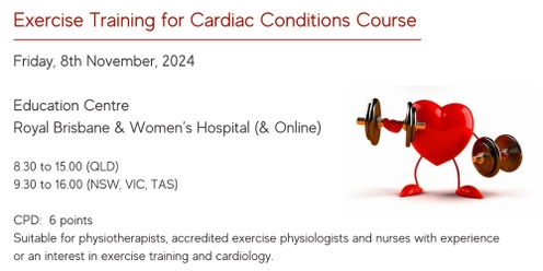 2024 Exercise Training for Cardiac Conditions Course