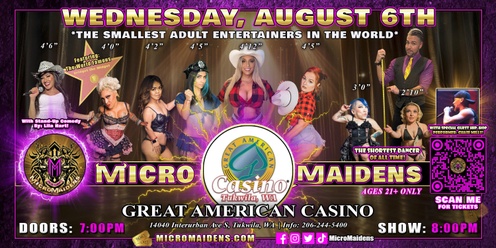 Tukwila, WA - Micro Maidens: Dwarf Dancers @ Great American Casino "The Only Micro Revue in the World!"