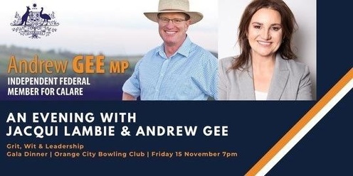 A Dinner with Jacqui Lambie & Andrew Gee - Grit, Wit & Leadership