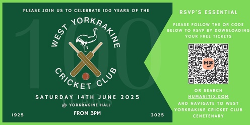 West Yorkrakine Cricket Club Centenary