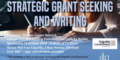 Strategic Grant Seeking and Writing in-person workshop in Glenfield