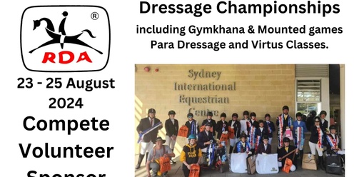2024 RDA(NSW) Dressage Championships, Mounted Games and Gymkhana Gala 
