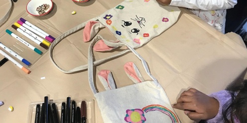 Bag Decorating Kids Workshop hosted by Auroraz Soulful Gifts at the 2024 Social Enterprise Festival