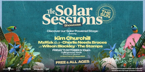 The Solar Sessions - Showcase - Collingwood Yard - FREE & ALL AGES