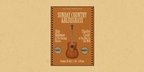 Sunday country and bluegrass at the PBC