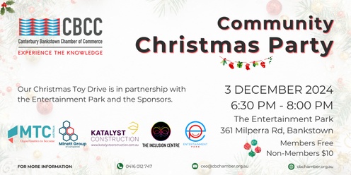 The Canterbury Bankstown Chamber of Commerce - 2024 Community Christmas Party