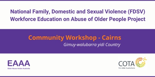 Community consultation workshop - Cairns QLD