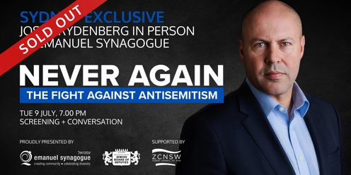 Sydney Exclusive: Josh Frydenberg Live at Emanuel Synagogue | Never Again: The Fight Against Antisemitism