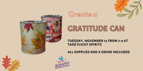 Crafts & Cocktails: Gratitude Cans