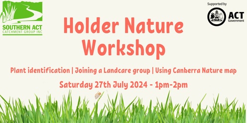 Holder Nature Workshop: Plant Identification, Landcare, and Online Surveying Methods (RESCHEDULED)