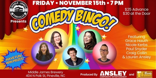 Comedy Bingo at Middle James Brewery - with Beerly Funny