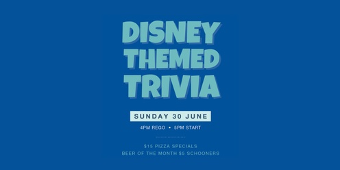 Disney Trivia - Harbord Diggers