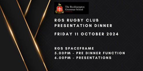 RGS Rugby Club Presentation Dinner