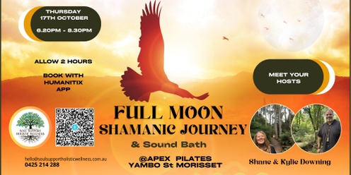 FULL MOON Shamanic Journey & Sound Bath @ APEX Pilates Morisset