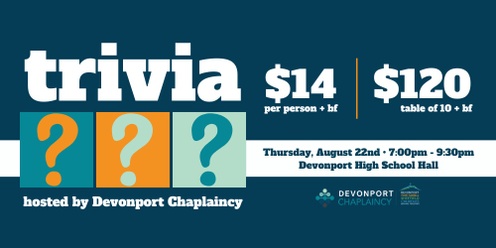 Trivia Night hosted by Devonport Chaplaincy