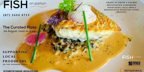 Fish On Parkyn - Grape vs Grain: 4 course Degustation Luncheon showcasing Brokenchack Wine and 10 Toes Brewing