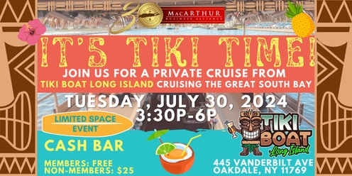 MBA Presents: Tiki Boat Long Island Private Cruise