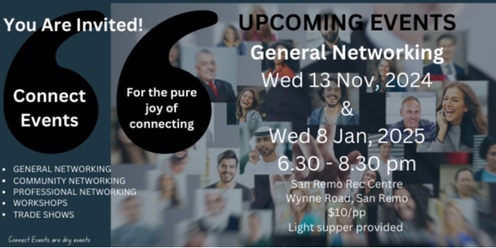 Connect Events - Social Networking event in San Remo Vic