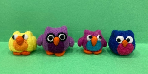 Needle Felting: Colourful Owls with Heather