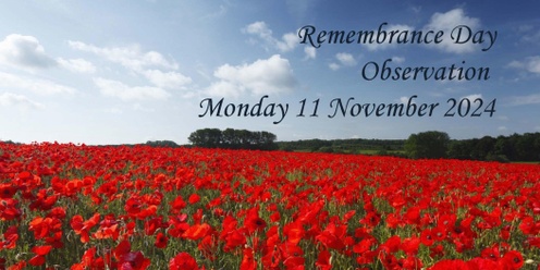 Remembrance Day Service and Lunch 2024