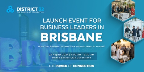 District32 Business Networking - Launch Event in Brisbane - Fri 23 Aug
