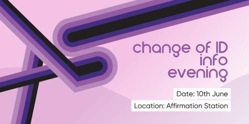 AS Services: Change of ID Info Evening