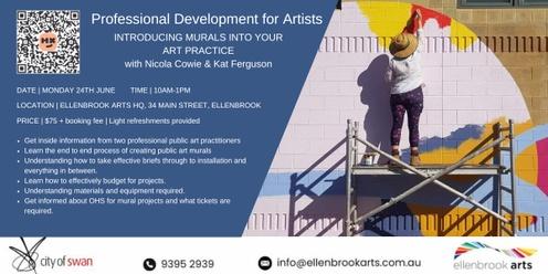 Introducing Murals into Your Art Parctice. Professional Development for Artists with Nicola Cowie and Kat Ferguson.