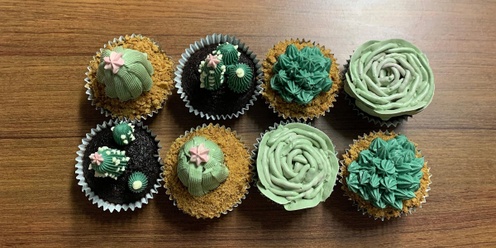 Cactus cupcake decorating class