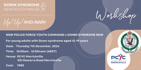 NSW Police Youth Command x Down Syndrome NSW - Fitness & Boxing Class for Young People with Down syndrome (ages 12-19 years old)