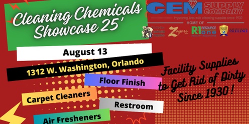 GEM Supply Cleaning Chemicals Showcase * Orlando *  8.13.25 