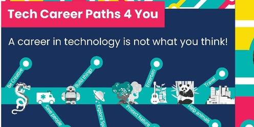 Tech Career Paths 4 you. ( Aimed for Female/nonbinary students aged 12-16 years old)