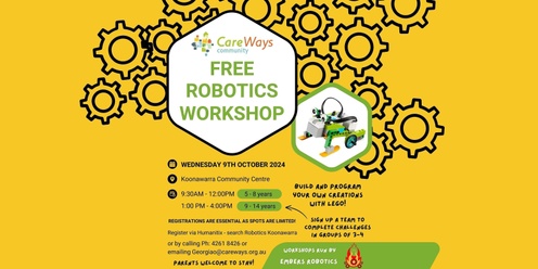 Ages 5 - 8 Free Robotics Workshop at Koonawarra Community Centre 