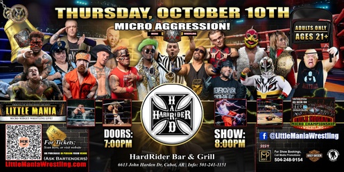 Cabot, AR - Micro Wrestling All * Stars @ HardRider: Little Mania Wrestling Rips through the Ring