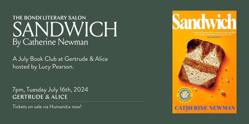 Bondi Literary Salon July Book Club: Sandwich by Catherine Newman