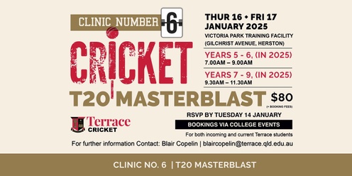 Terrace Cricket Holiday Clinic #6 | T20 Masterblast