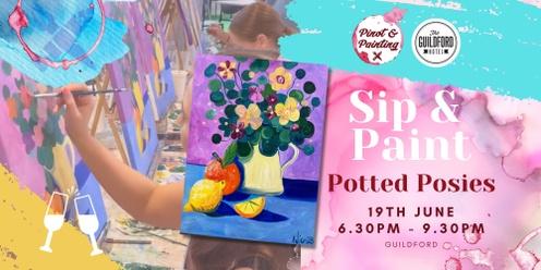 Potted Posies - Sip & Paint @ The Guildford Hotel