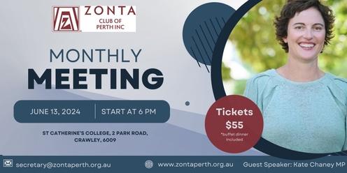  The Zonta club of Perth June Club Meeting