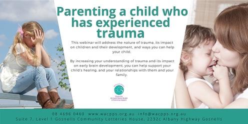 Parenting a child who has experienced trauma