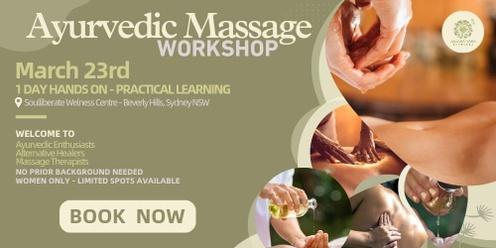 1 Day Hands-on Practical Ayurvedic Massage Workshop