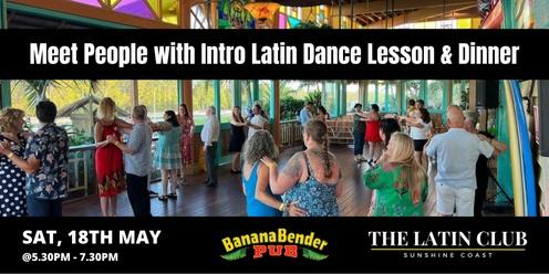 Meet People with Intro Latin Dance Lesson & Dinner 18-05-24