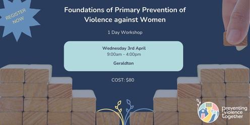 Foundations of Primary Prevention of Violence Against Women - Geraldton