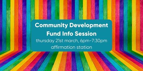 Community Development Fund Info Session