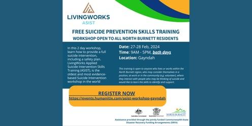 ASIST (Applied Suicide Intervention Skills Training) Workshop - Gayndah