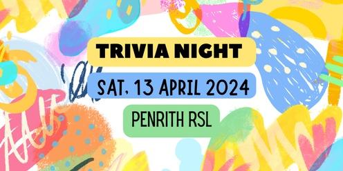 Trivia - Saturday 13 April 2024 (Penrith RSL)