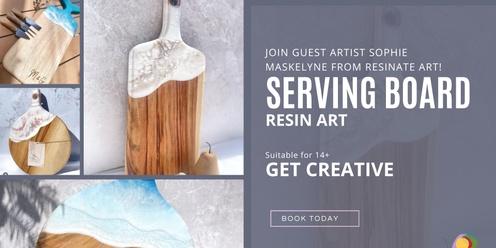 Resin Art Workshop - Serving Board with Resinate Art
