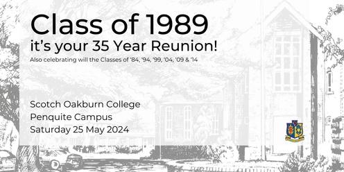 Milestone Years' Reunion - Class of 1989