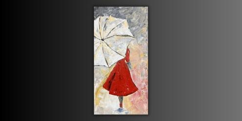 The Lady in Red Instructed Palette Knife Painting Event