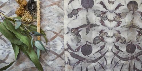 Eco Printing on Reclaimed Fabric using Native Plants and Food Scraps - Sustainable Art Workshop Series II